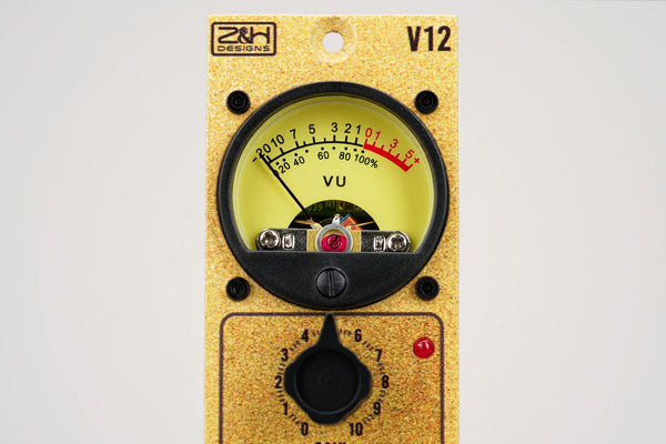 V12 500 series preamp gold panel close