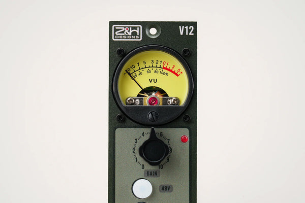 V12 500 series preamp green panel close